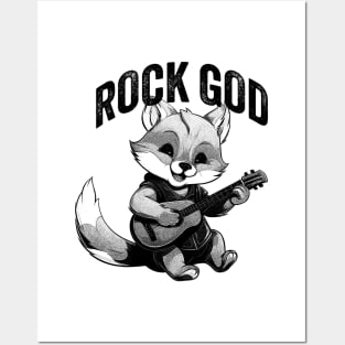 Rock God Fox Posters and Art